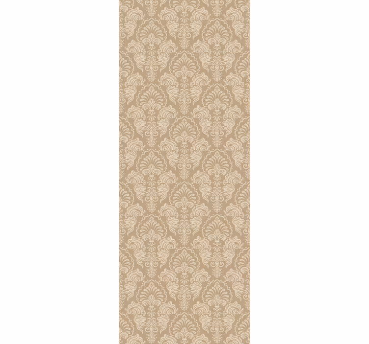 Vintage stor perde bej damask tarzı - TenStickers