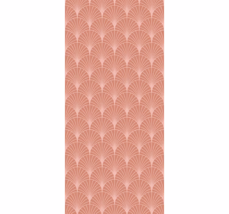 Vintage stor perde - rose gold palmiye desenli dekor - TenStickers