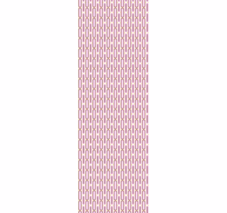Vintage stor perde pembe geometrik 70'ler şekli - TenStickers