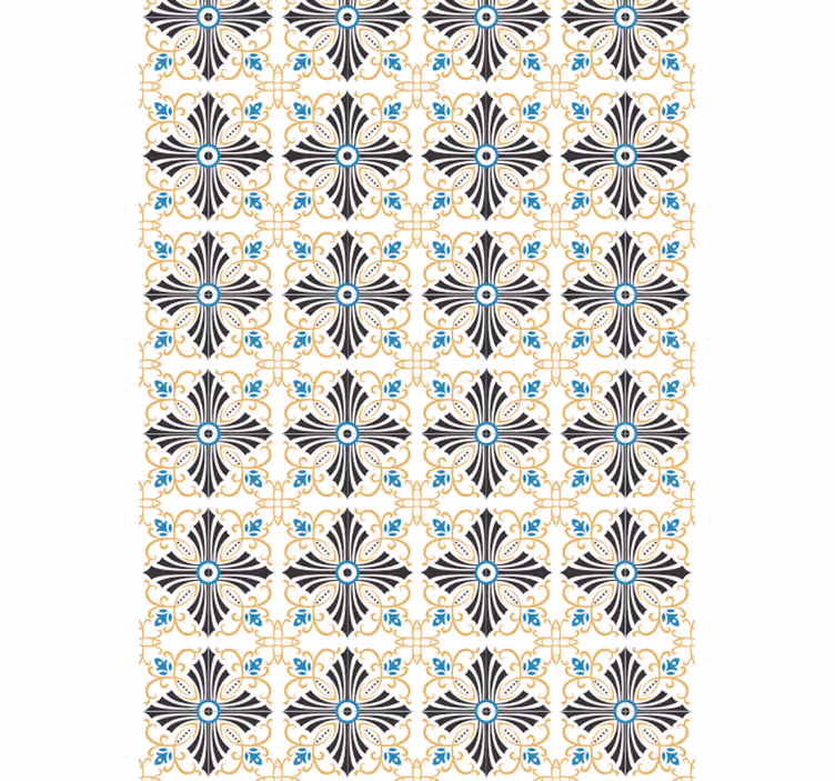 Vintage stor perde - vintage çapraz spiral tasarım - TenStickers