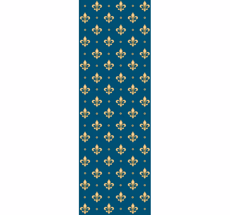 Vintage stor perde - fleur-de-lis antik barok desen - TenStickers