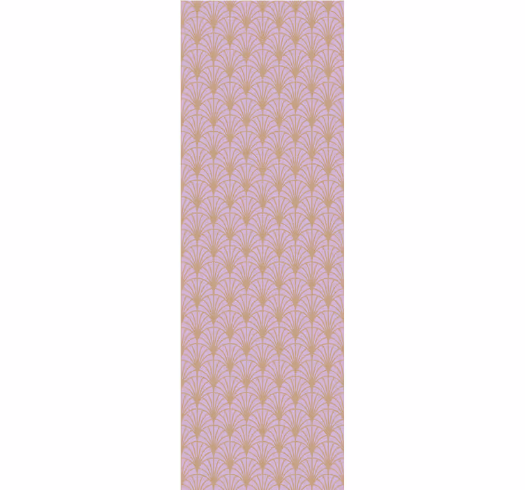 Vintage stor perde pembe ve altın pullu desen - TenStickers