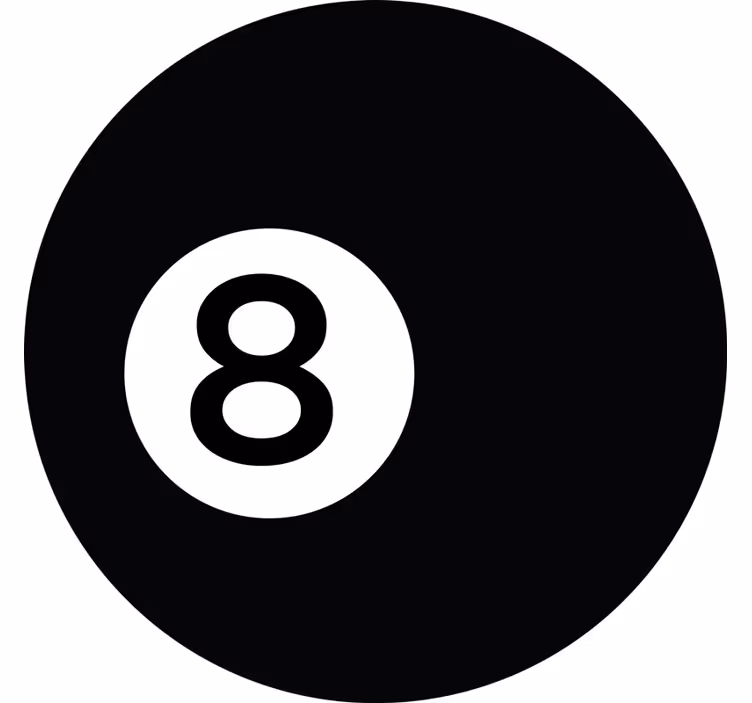 Siyah stor perde - bilardo topu numara 8 - TenStickers