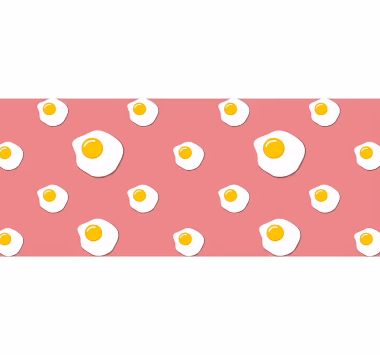 Pembe stor perde - kızarmış yumurta - TenStickers