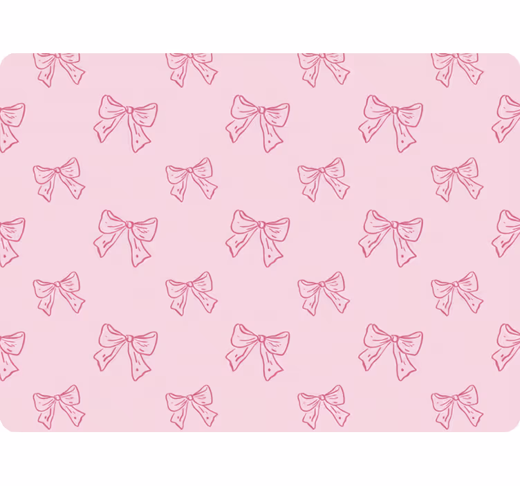 Pembe stor perde - pembe kurdele deseni - TenStickers