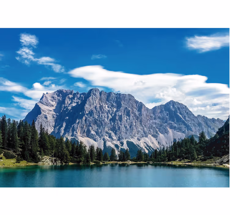 Yatak odası stor perde seebensee gölü manzarası - TenStickers