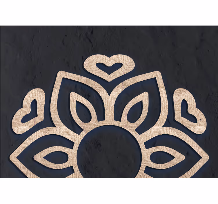 Yatak odası stor perde boho rattan görünümüyle - TenStickers