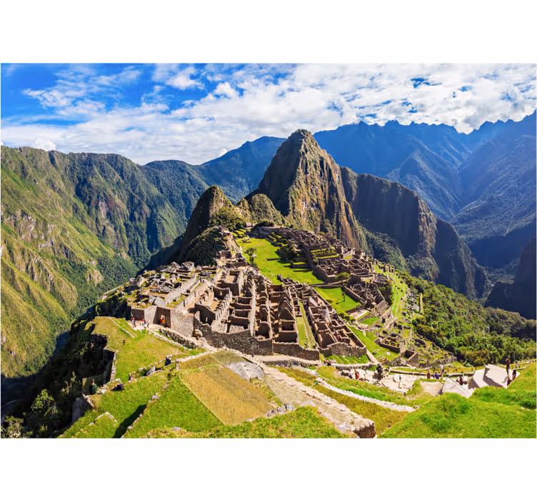 Yatak odası stor perde machupichu alacakaranlık - TenStickers