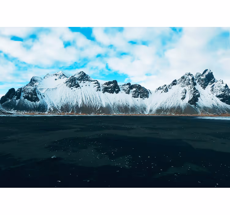 Yatak odası stor perde vestrahorn dağları - TenStickers