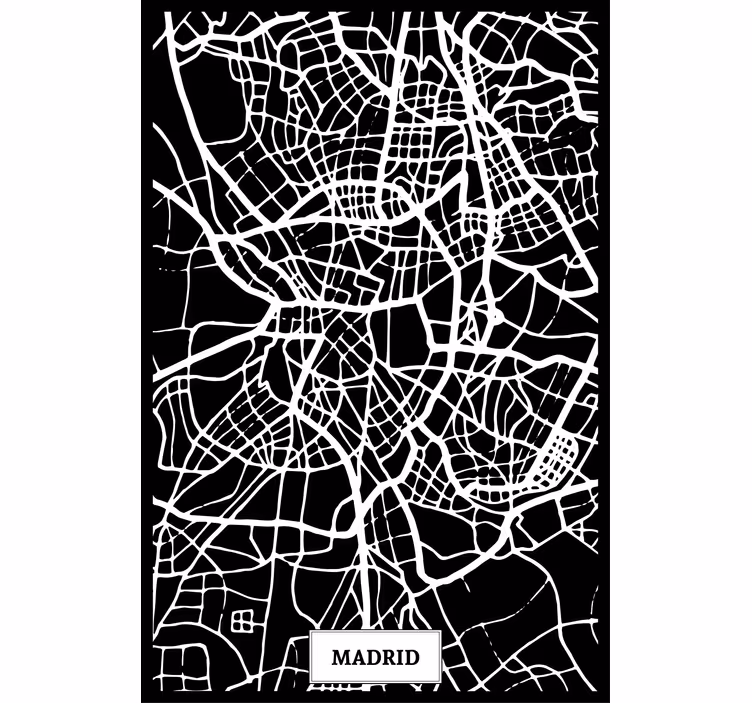 Oturma odası stor perde - madrid topoğrafik haritası - TenStickers