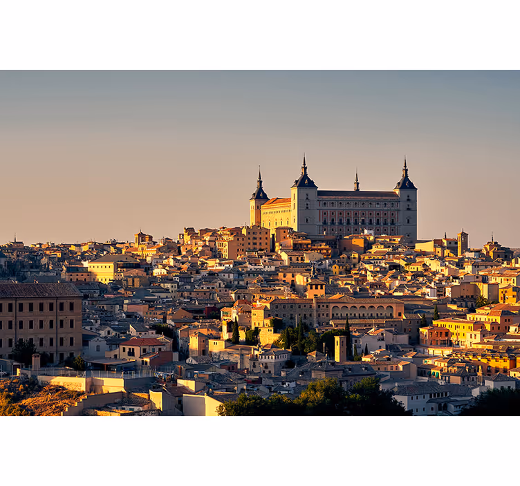 Oturma odası stor perde toledo alcázarı - TenStickers