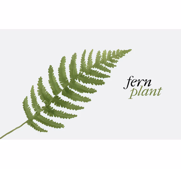 Yatak odası stor perde fern bitkisi minimalist stil halı - TenStickers