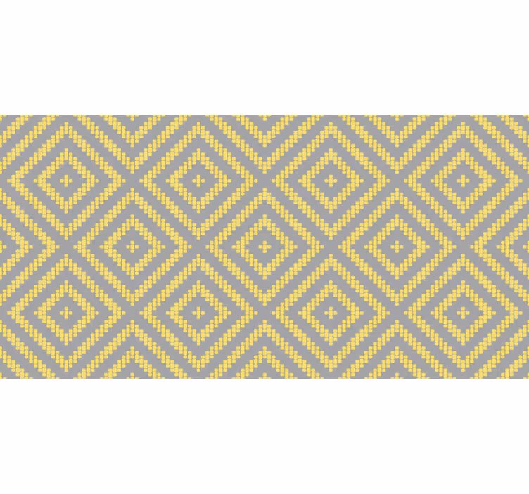 Yatak odası stor perde pantone rombus deseni - TenStickers