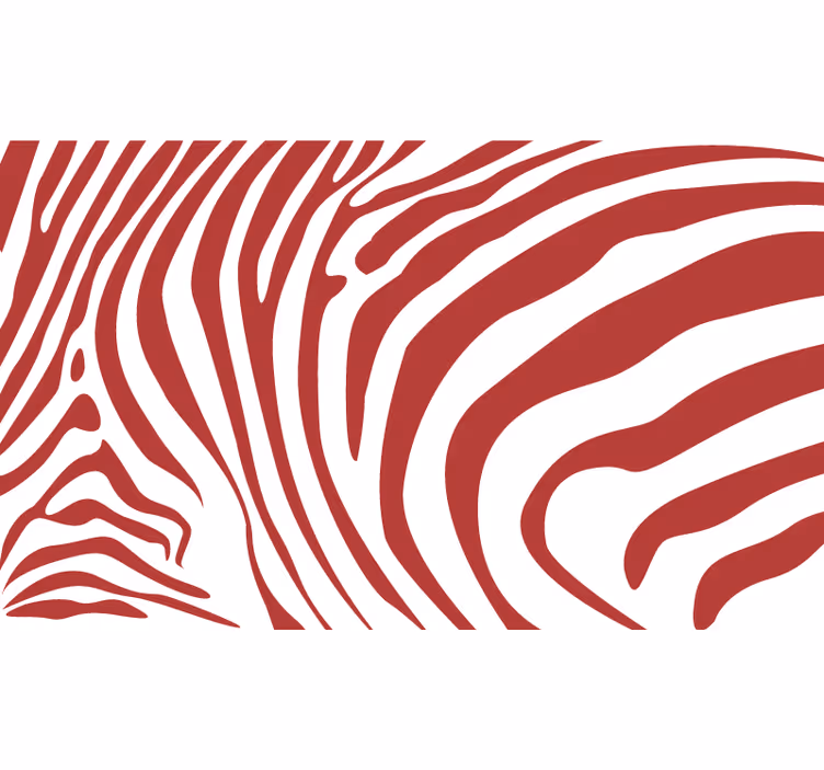 Yatak odası stor perde kırmızı zebra çizgili - TenStickers