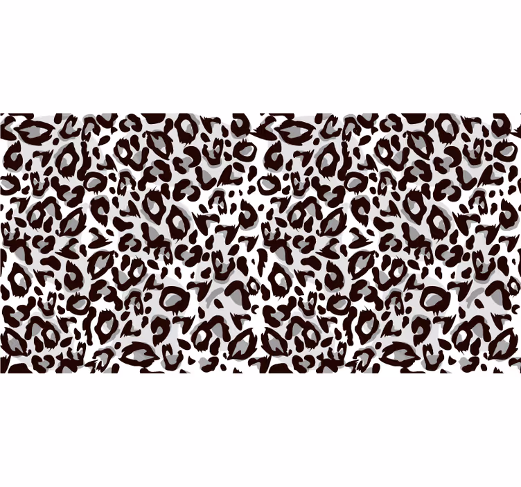 Yatak odası stor perde siyah leopar deseni - TenStickers