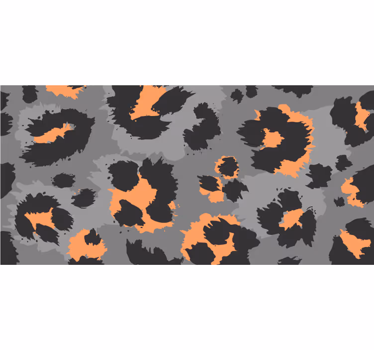 Yatak odası stor perde gri leopar desenli - TenStickers