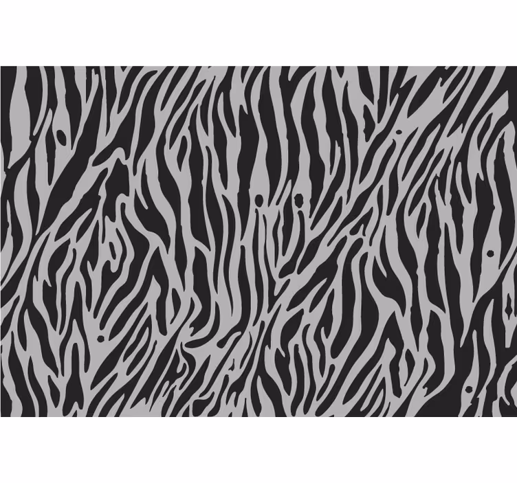 Gray zebra yatak odası stor perde - TenStickers