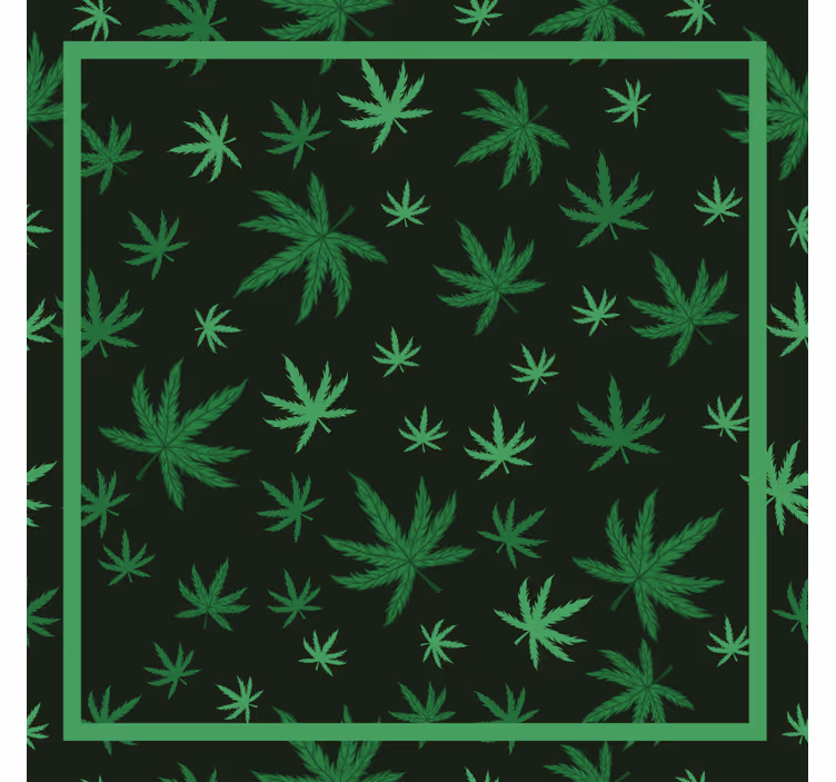 Yatak odası stor perde - marijuananın yaprağı - TenStickers