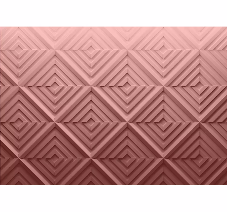 Yatak odası stor perde pembe 3d geometrik soyutlama - TenStickers