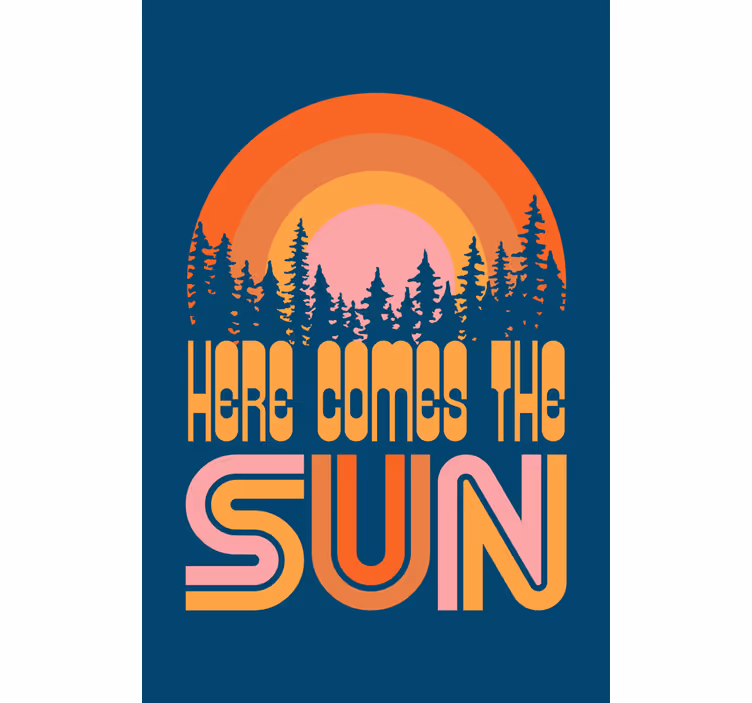 Vintage güneş oturma odası stor perde - TenStickers