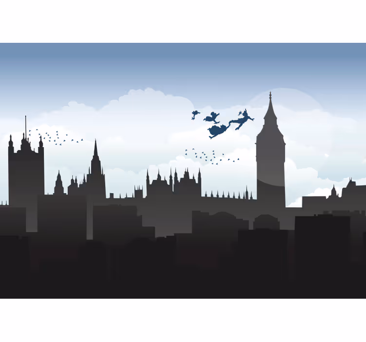 Çocuk odası stor perde londra deseni - TenStickers