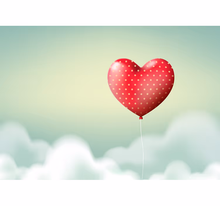 Çocuk odası stor perde sevimli kırmızı balon - TenStickers