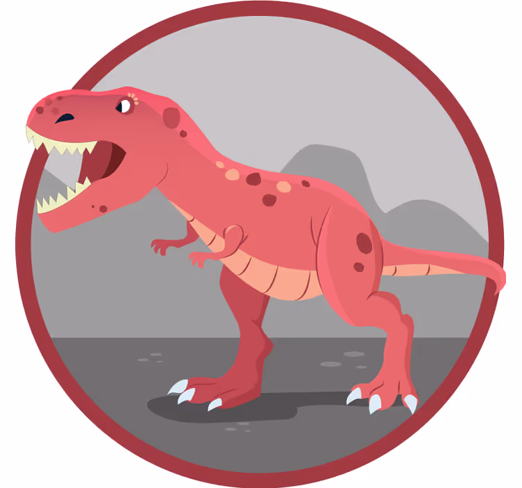 Çocuk odası stor perde - çocuklar için t-rex illüstrasyonu - TenStickers