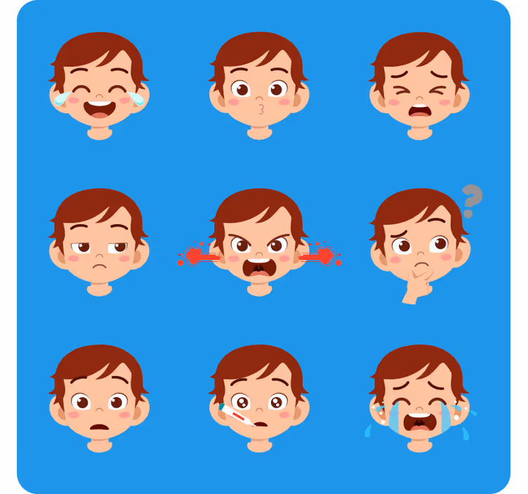 Çocuk odası stor perde çocuk duygusu - TenStickers