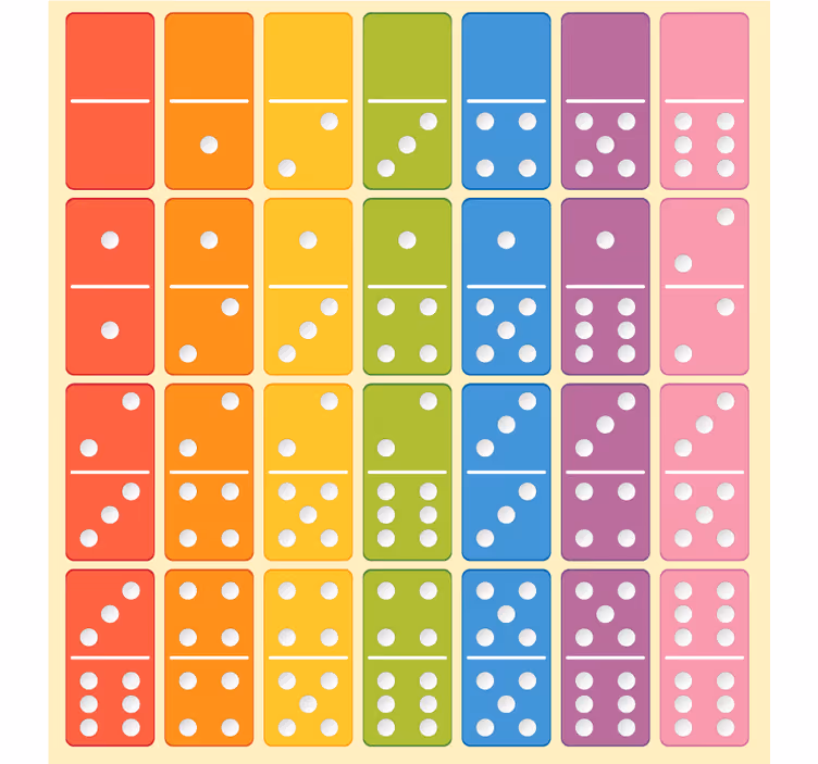 Çocuk odası stor perde domino oyunları - TenStickers