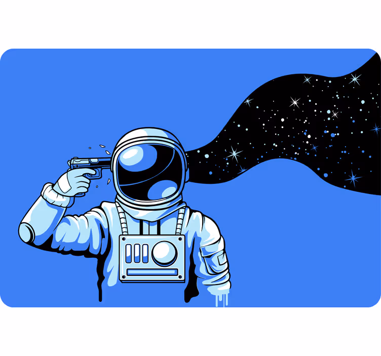 Çocuk odası stor perde - basınç altındaki astronotlar - TenStickers