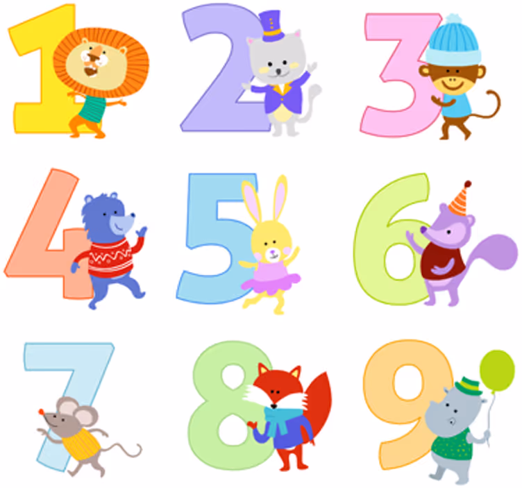 Çocuk odası stor perde - Çocuklar için sayı çıkartmaları - TenStickers