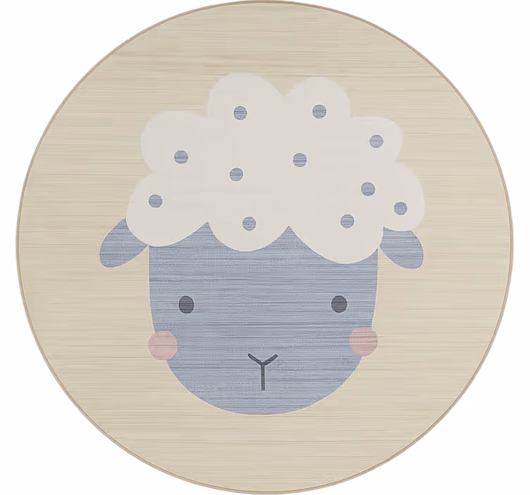 Çocuk odası stor perde bej bebek koyunu - TenStickers