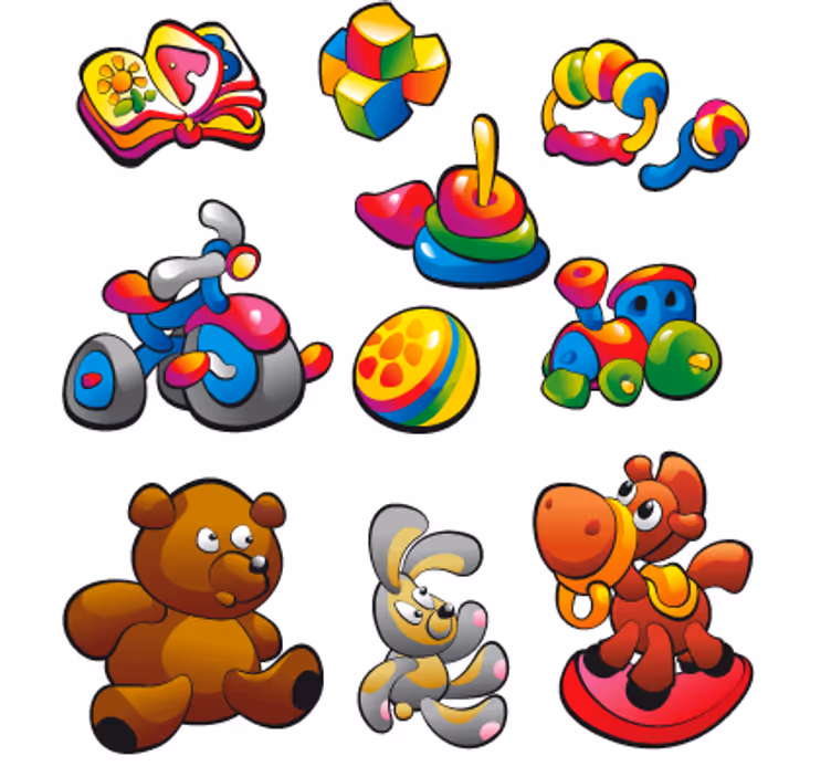 Çocuk odası stor perde oyuncaklar koleksiyonu - TenStickers
