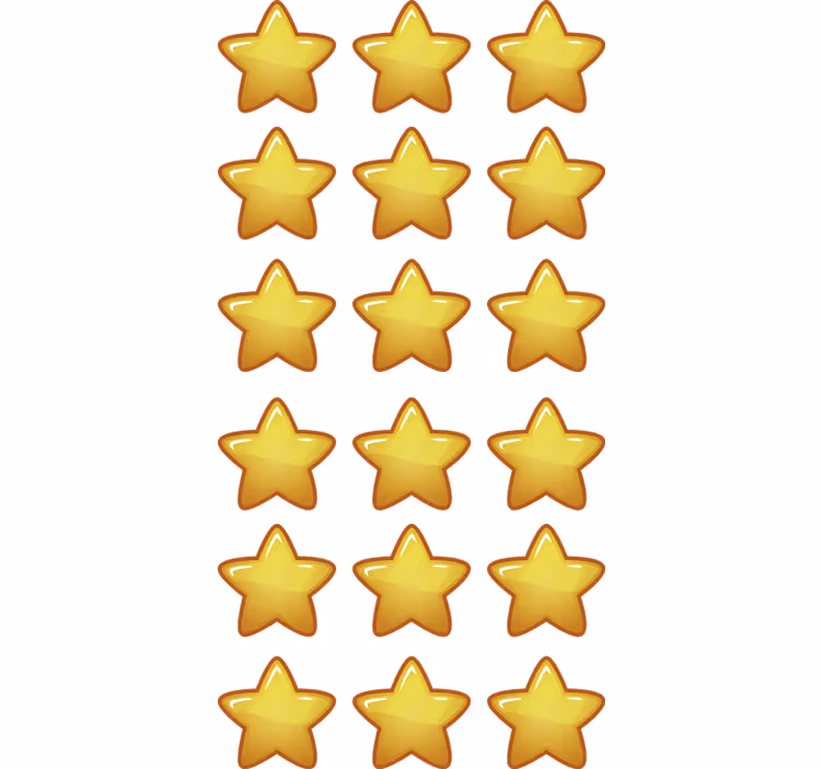 Çocuk odası stor perde geometrik yıldızlar - TenStickers