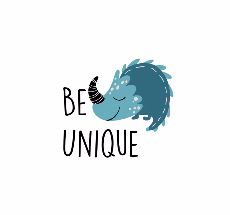 Çocuk odası stor perde - nordic dinozor benzersizdir - TenStickers