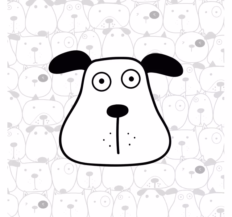 Çocuk odası stor perde - harika el çizimi köpek deseni - TenStickers