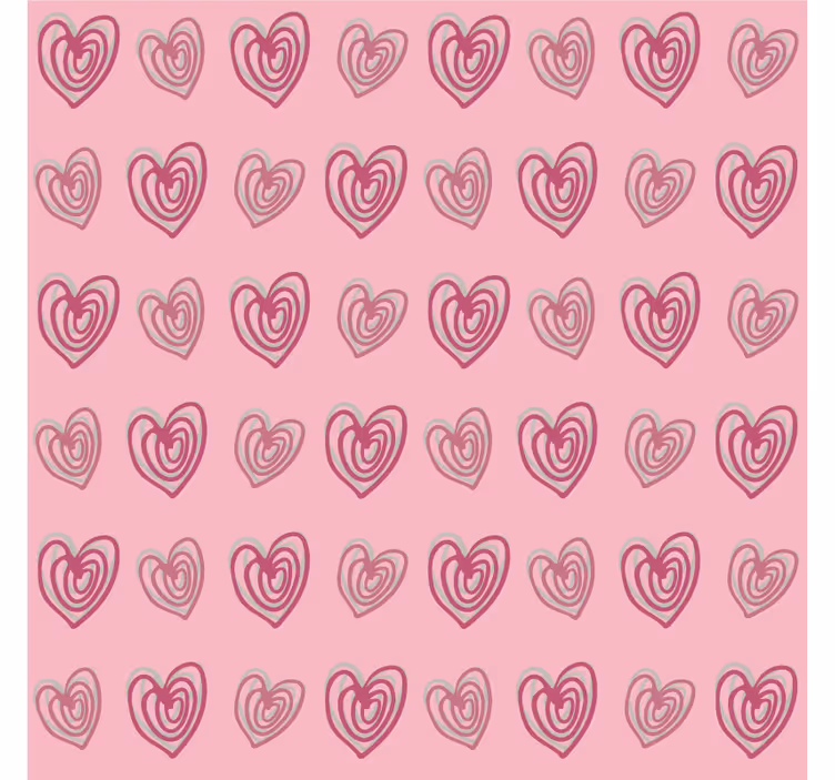Çocuk odası stor perde pembe kalp desenli - TenStickers