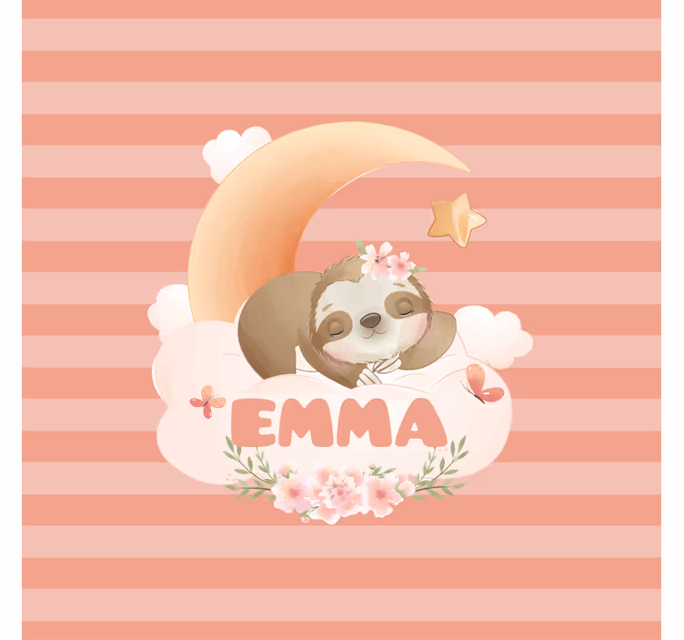 Çocuk odası stor perde sevimli hayvan temalı isimli - TenStickers