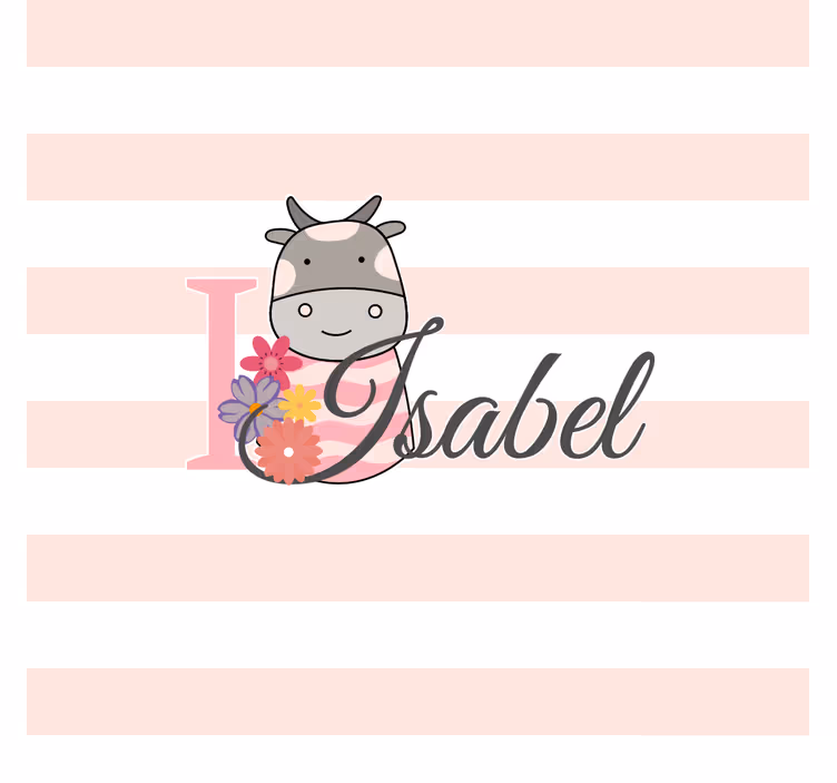 Çocuk odası stor perde isimli sevimli inek - TenStickers