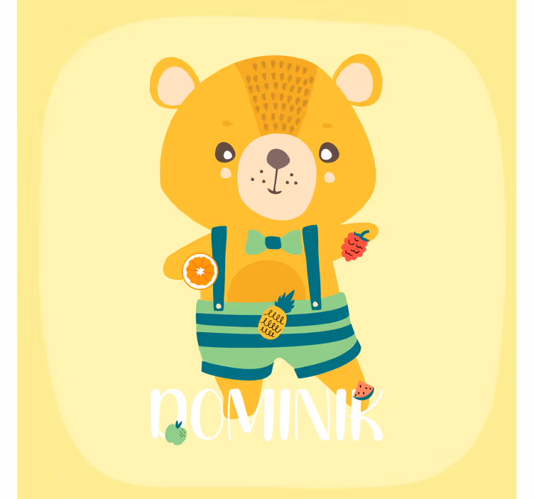 Çocuk odası stor perde kişiye özel teddy bear - TenStickers