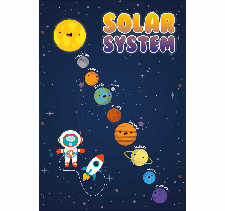 Çocuk odası stor perde güneş sistemi - TenStickers