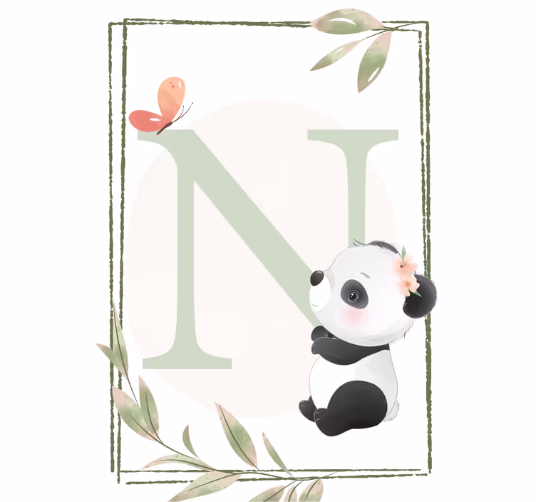 Çocuk odası stor perde sevimli panda - TenStickers