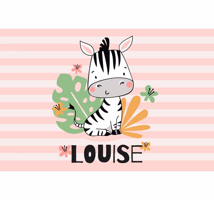 Çocuk odası stor perde isimli güzel zebra - TenStickers
