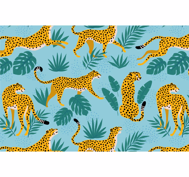 Çocuk odası stor perde leopard safari - TenStickers