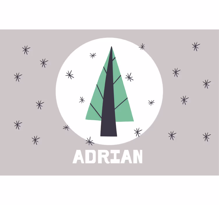 Çocuk odası stor perde kişiselleştirilmiş çam ağacı - TenStickers