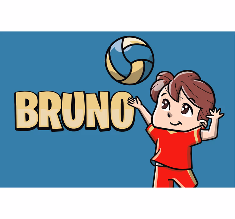Çocuk odası stor perde voleybolcu ismiyle - TenStickers