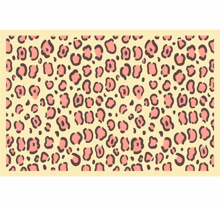Çocuk odası stor perde sarı ve pembe leopar desenli - TenStickers