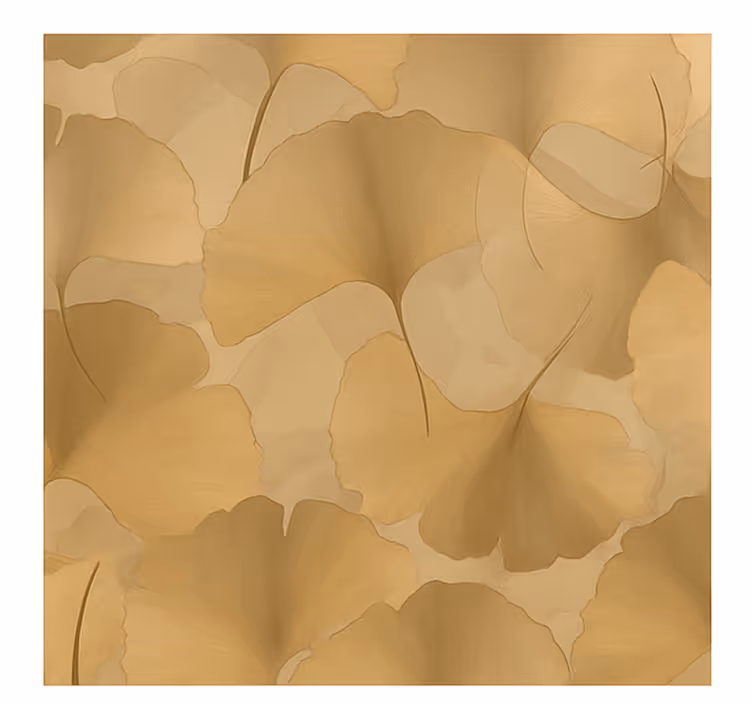 Mutfak stor perde golden ginko örtüşmeli - TenStickers