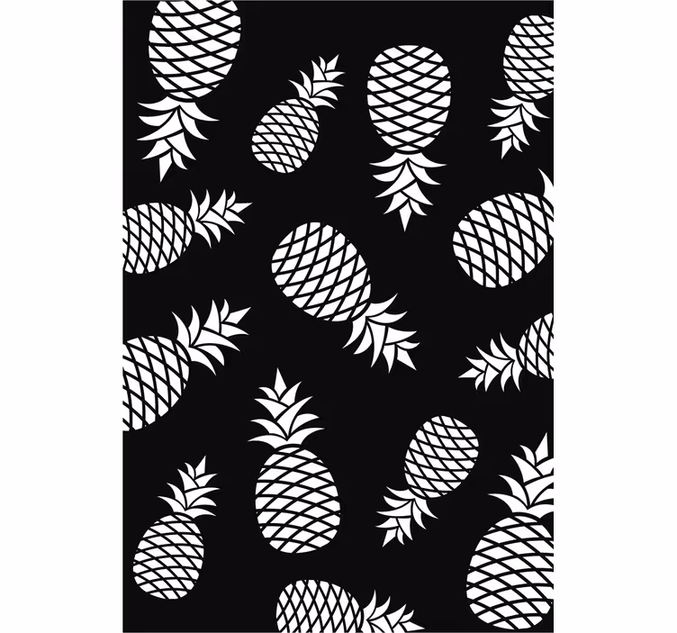 Mutfak stor perde ananas desenli - TenStickers