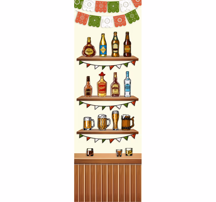 Mutfak stor perde tequila dekoratif vinil - TenStickers